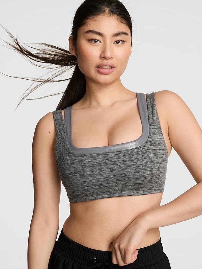 Relay Double Up Square-Neck Bra image number 0