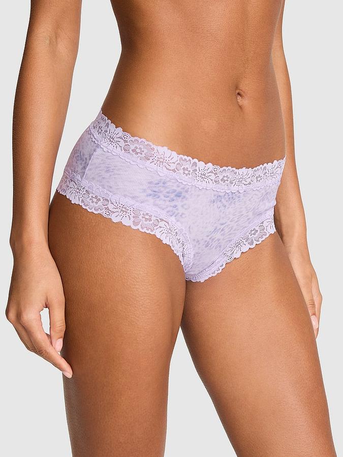 Cotton Lace Trim Cheeky Panty