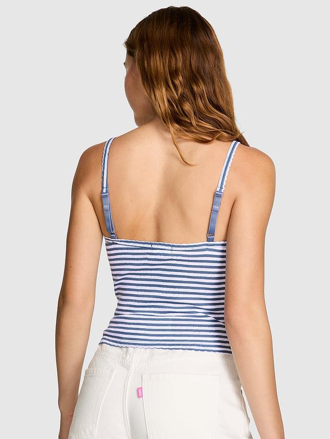Pointelle Henley Cami