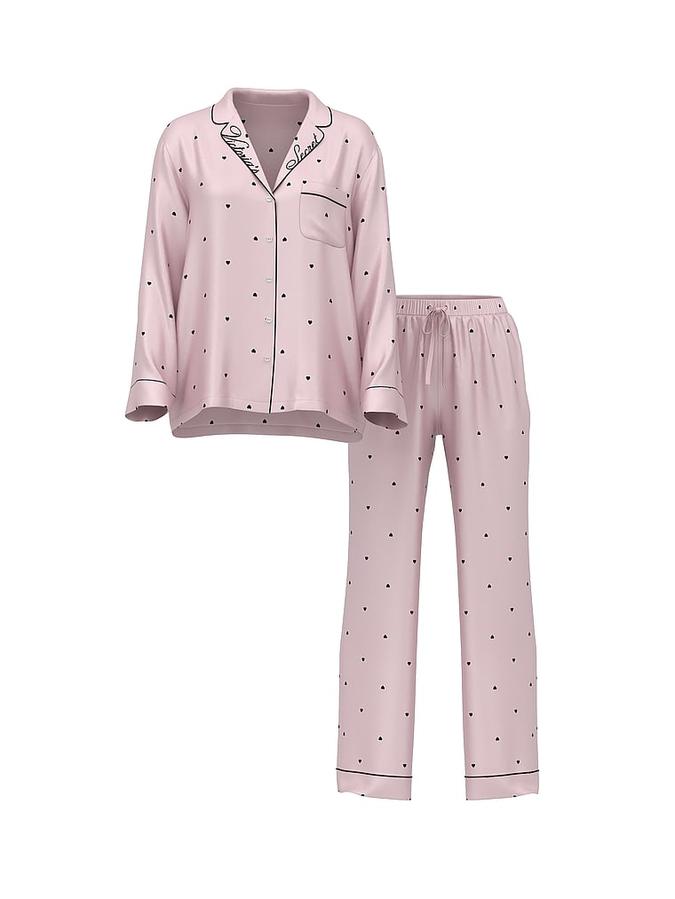 Signature Satin Long Pajama Set image number 2