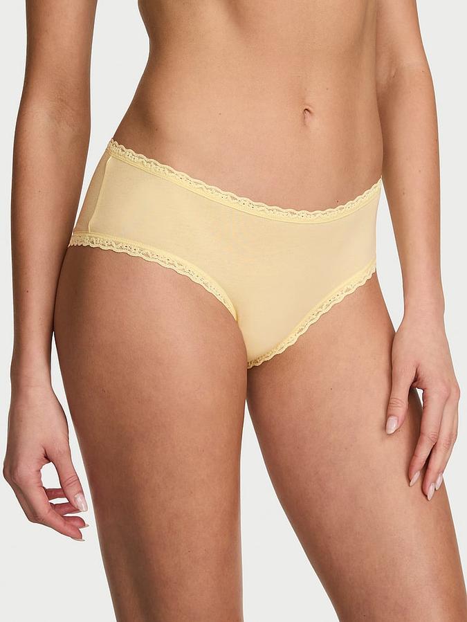 Cotton Lace-Waist Cheeky Panty