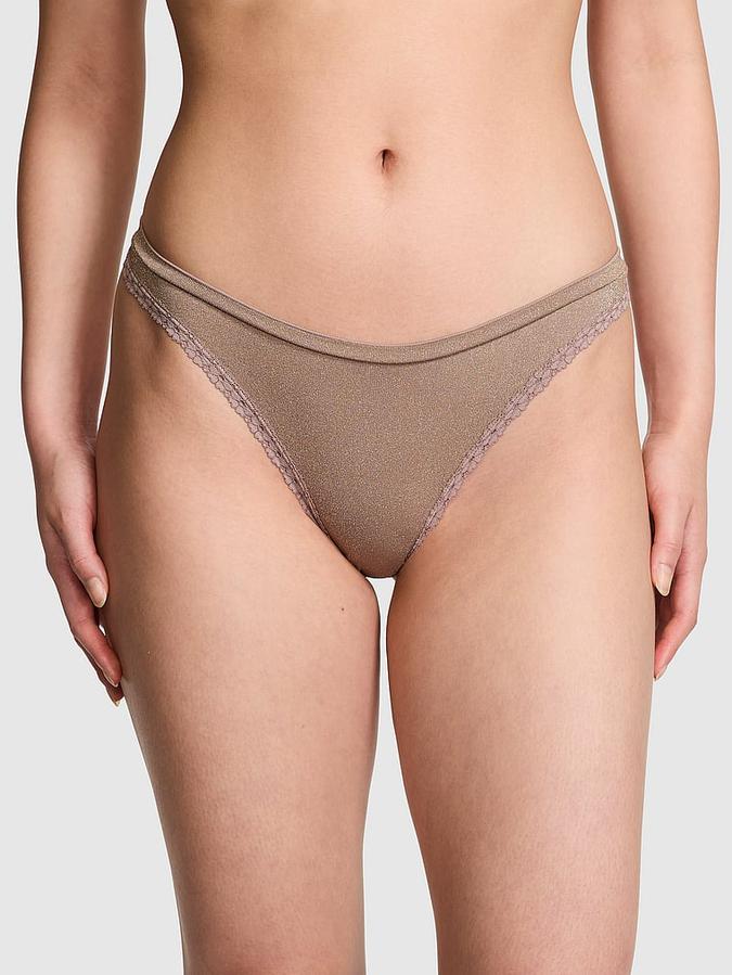 Seamless High-Leg Thong Panty image number 0