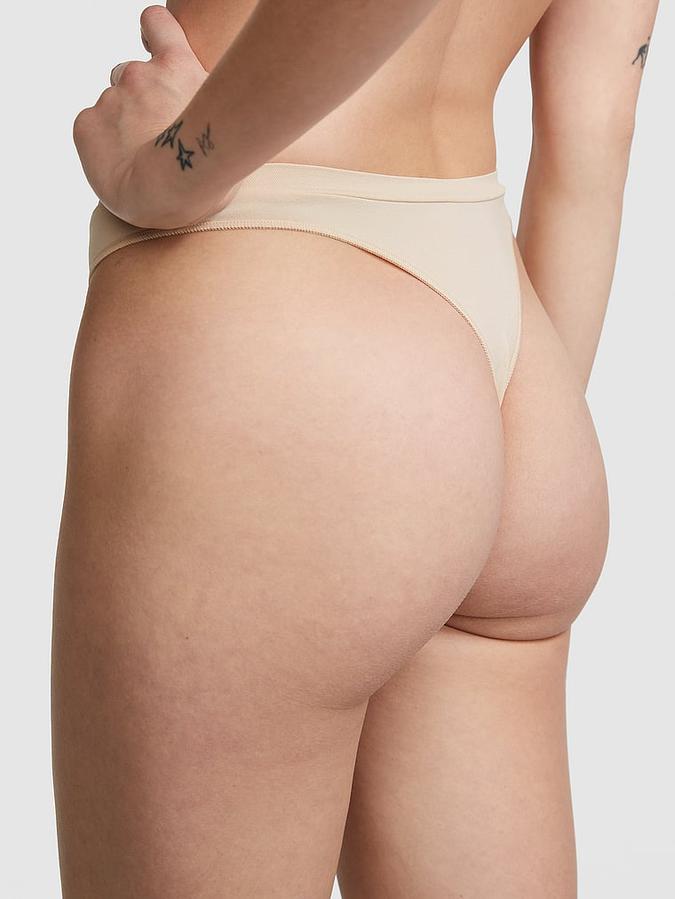 Seamless High-Leg Thong Panty image number 1