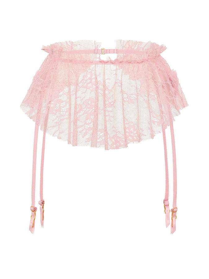 Rosette Reverie Embroidery Flutter Garter Belt image number 2