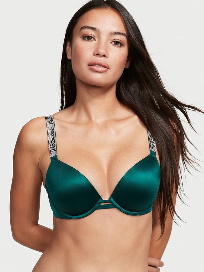 Shine Strap Push-Up Bra image number 0