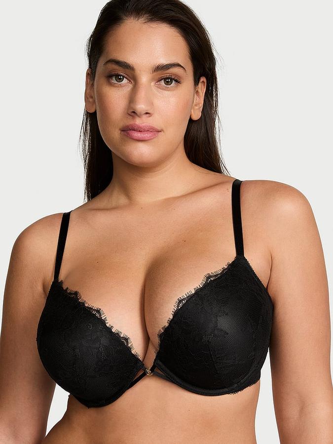 Bombshell Add-2-Cups Rose Lace Push-Up Bra image number 0