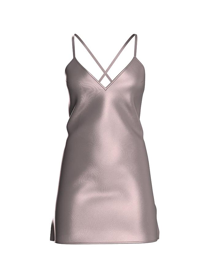 Satin Open-Back Slip Dress image number 2