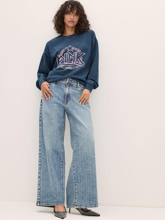 Ivy Fleece Oversized Crew Sweatshirt image number 4