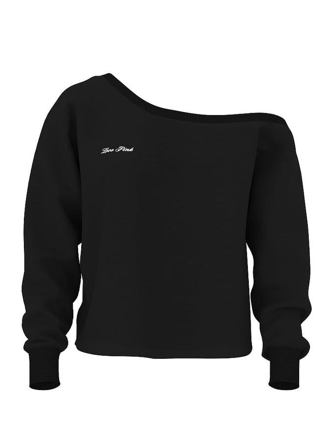 Campus Fleece&trade; Rib Off-The-Shoulder Sweatshirt image number 2