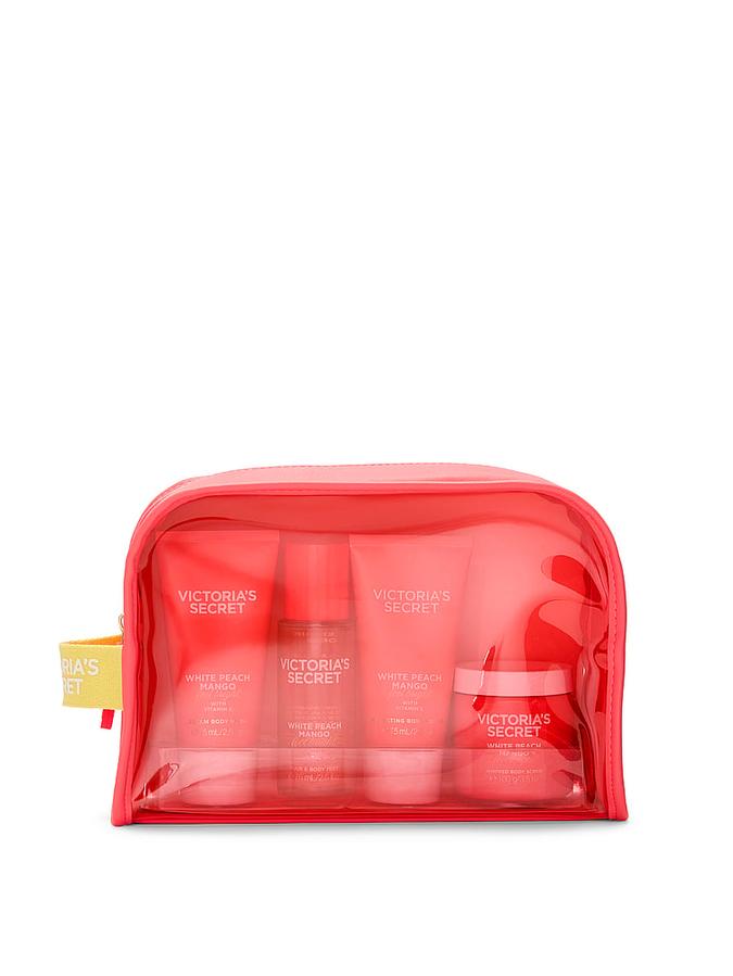 White Peach Mango Body Care Gift Set ft. Reusable Travel Bag