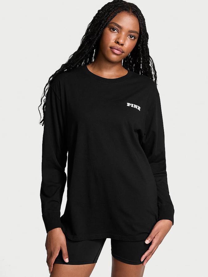 Campus Cotton Long-Sleeve Tee image number 0