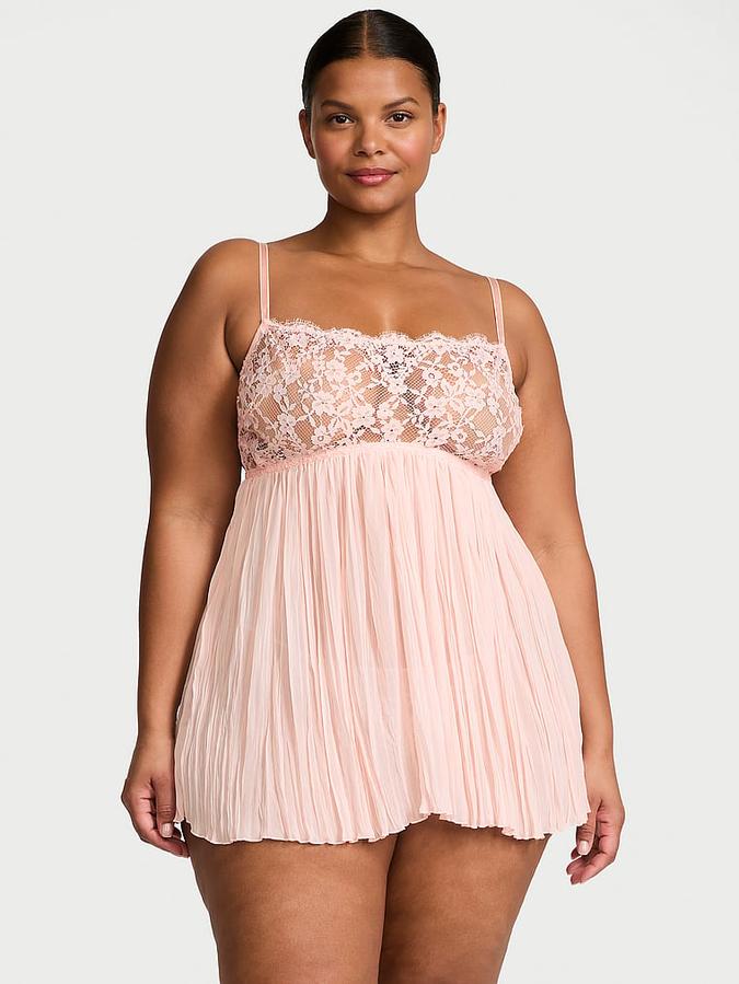 Dare to Dream Lace Pleated Babydoll Set image number 0