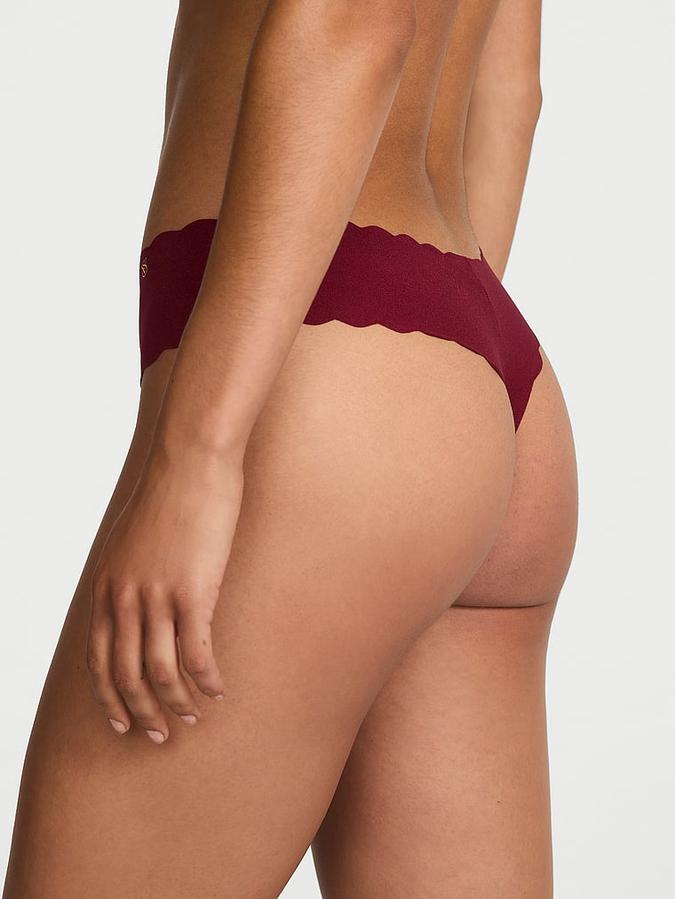 No-Show Scalloped Thong Panty image number 1