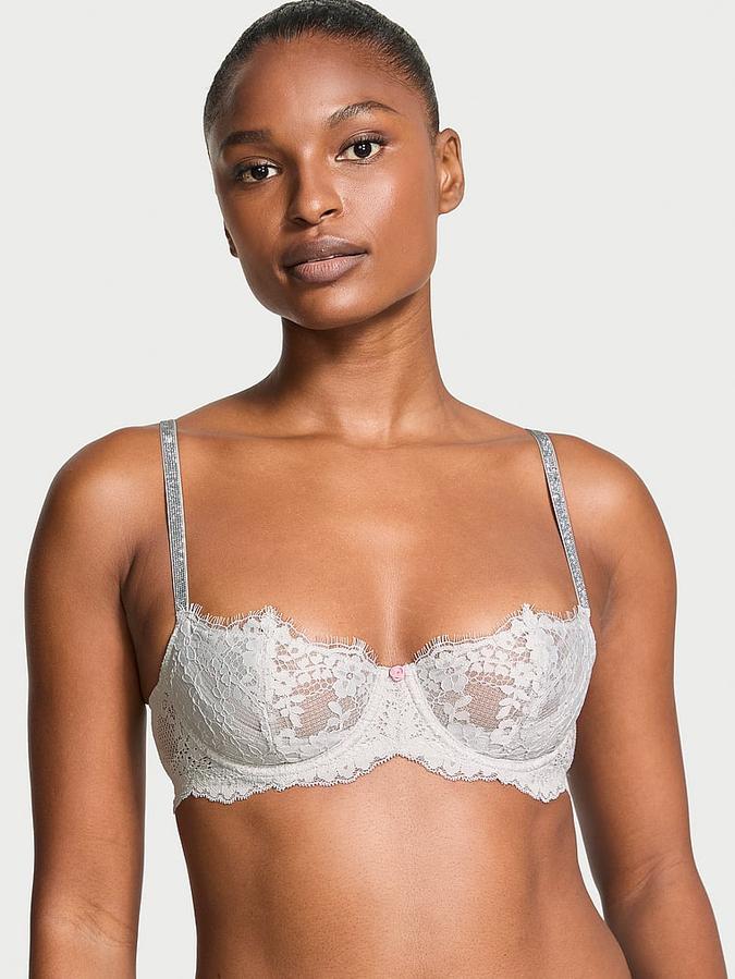 Wicked Twinkle Strap Unlined Lace Balconette Bra image number 0