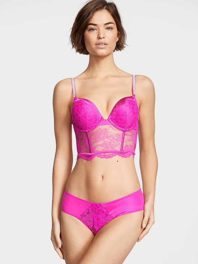 Micro Lace Crotchless Cheeky Panty image number 3