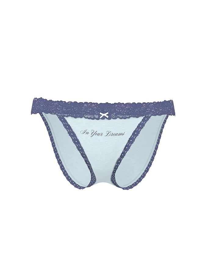 Cotton Lace-Trim Bikini Panty image number 2