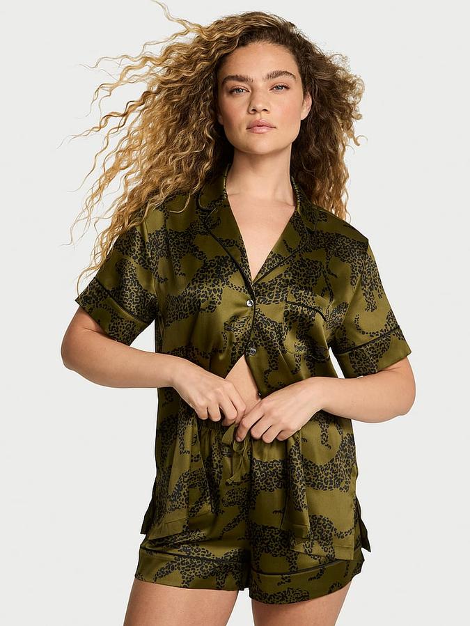 Glazed Satin Short Pajama Set