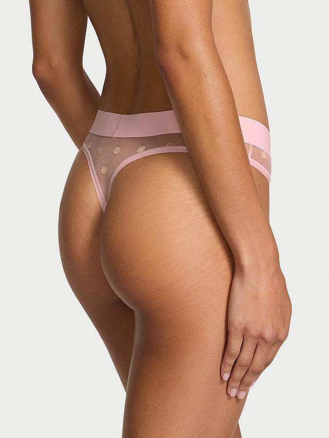 Sheer Heritage Shimmer Thong Panty
