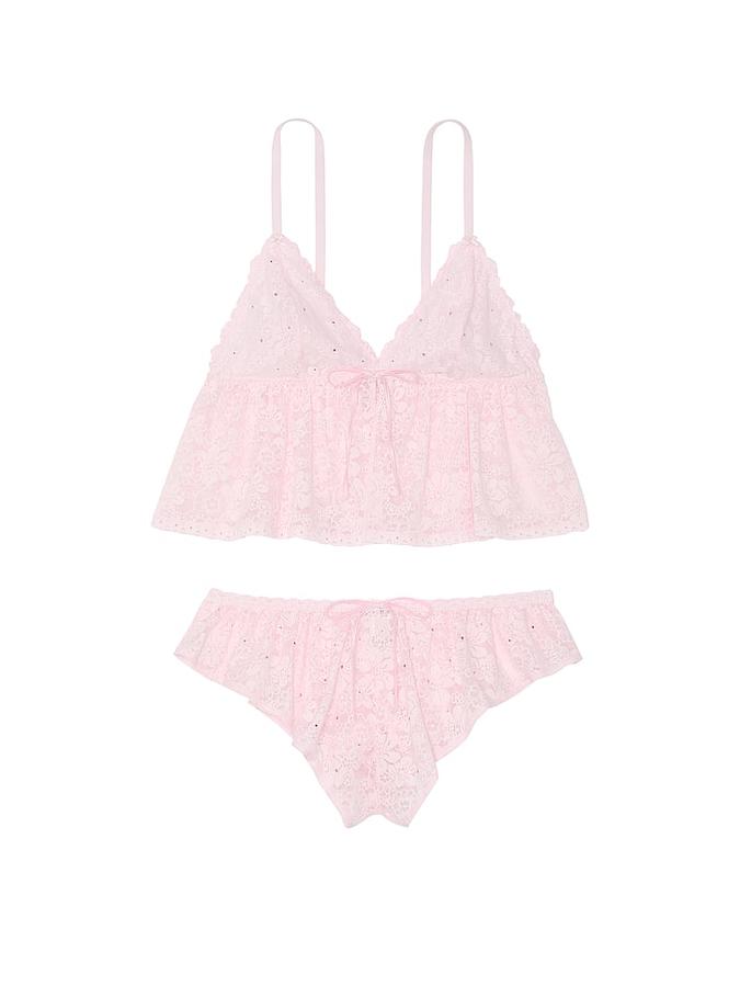 Wink Shine Lace Cami & Flutter Short Set image number 0