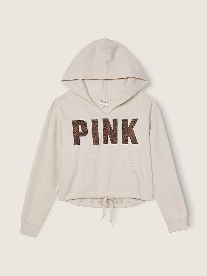 Fleece Cropped Cinched Campus Hoodie image number 2