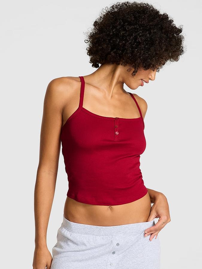 Cotton Henley Cami image number 0