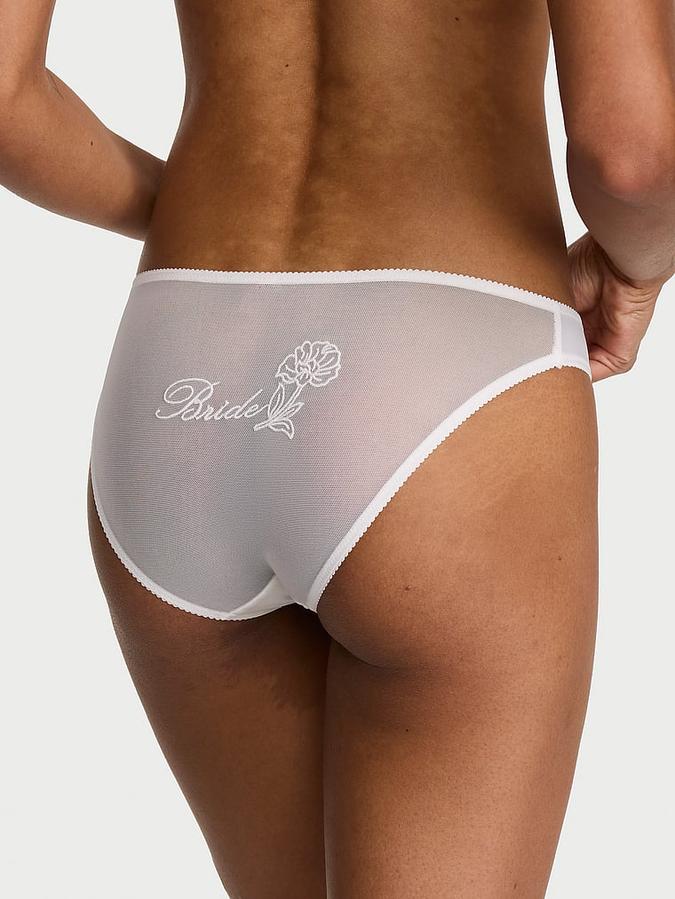 Satin & Mesh Bride Bikini Panty