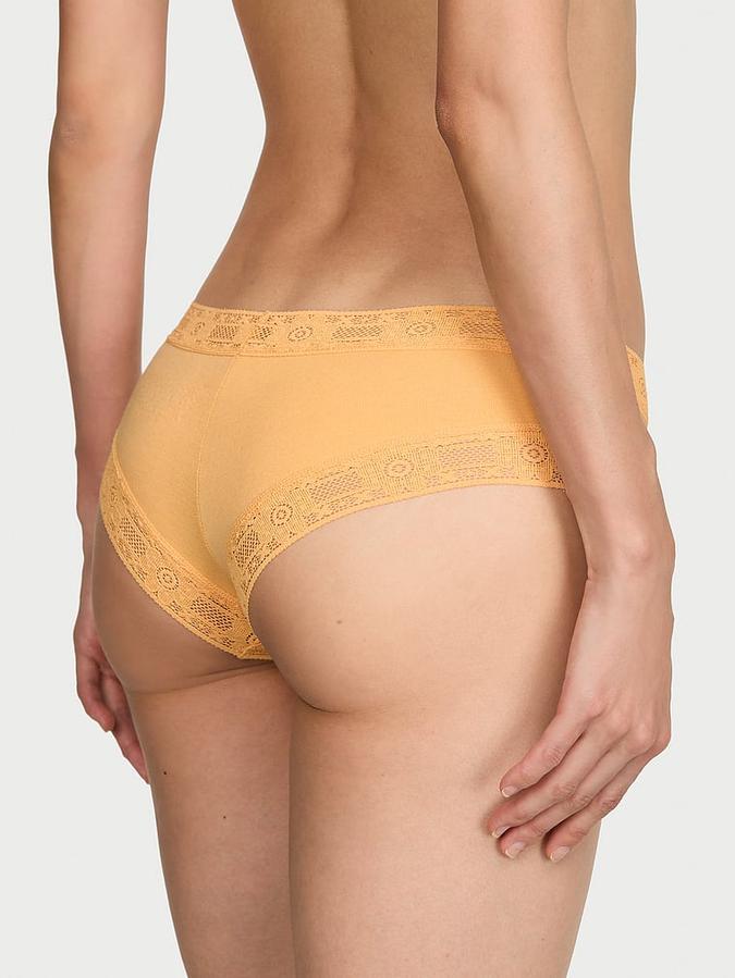 Cotton Lace-Trim Cheeky Panty