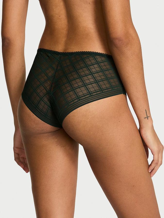 No-Show Plaid Mesh Cheeky Panty image number 1