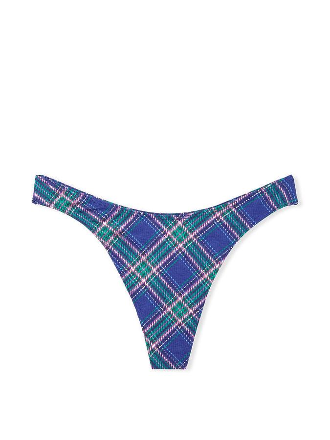 Stretch Cotton High-Leg Scoop Thong Panty