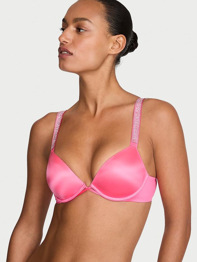 Logo Shine Strap Push-Up Bra