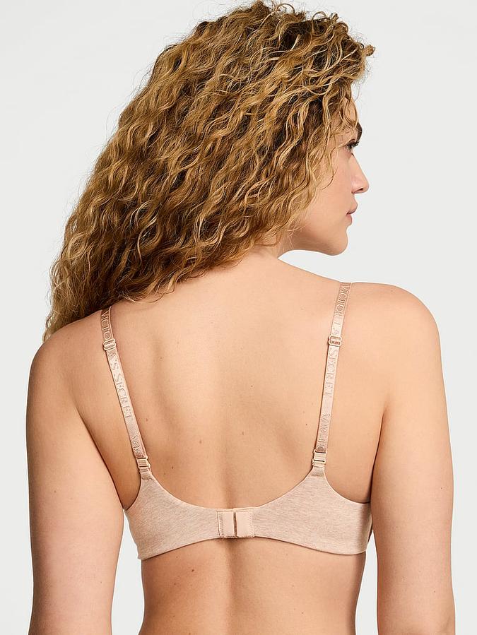 Cotton Logo Hardware Lightly Lined Wireless Bra image number 1