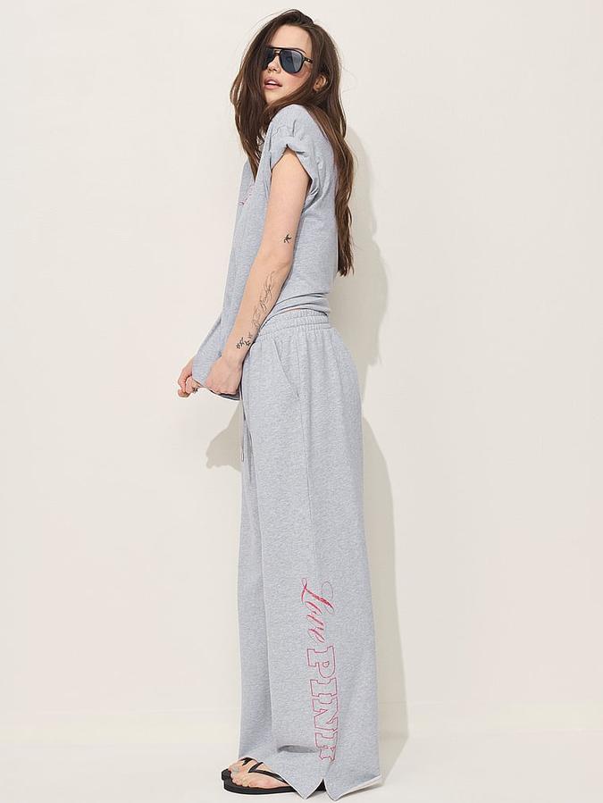 Campus Fleece&trade; Wide-Leg Split-Hem Sweatpants image number 3