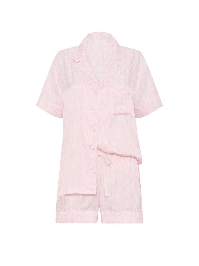 Signature Satin Short Pajama Set image number 2