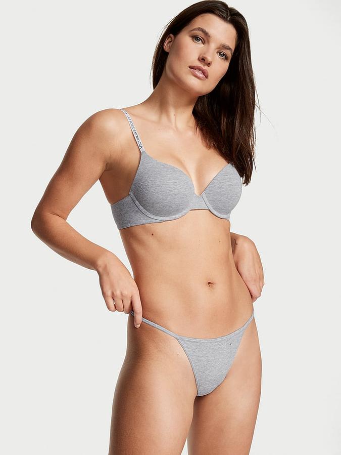 Stretch Cotton V-String Panty image number 0
