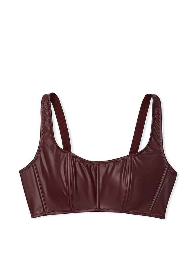 Faux Leather Mini Corset Top image number 2