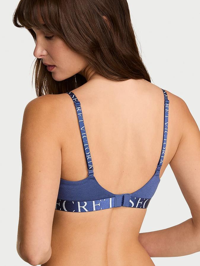 Cotton Exploded Logo Lightly Lined Wireless Bra