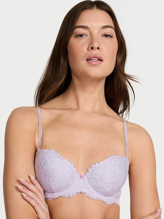 Twinkle Strap Lace Classic-Coverage Demi Bra image number 0