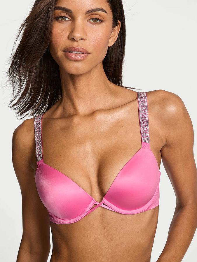 Logo Shine Strap Push-Up Bra