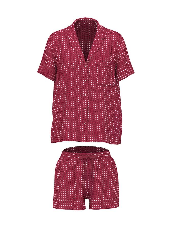Glazed Satin Short Pajama Set image number 2