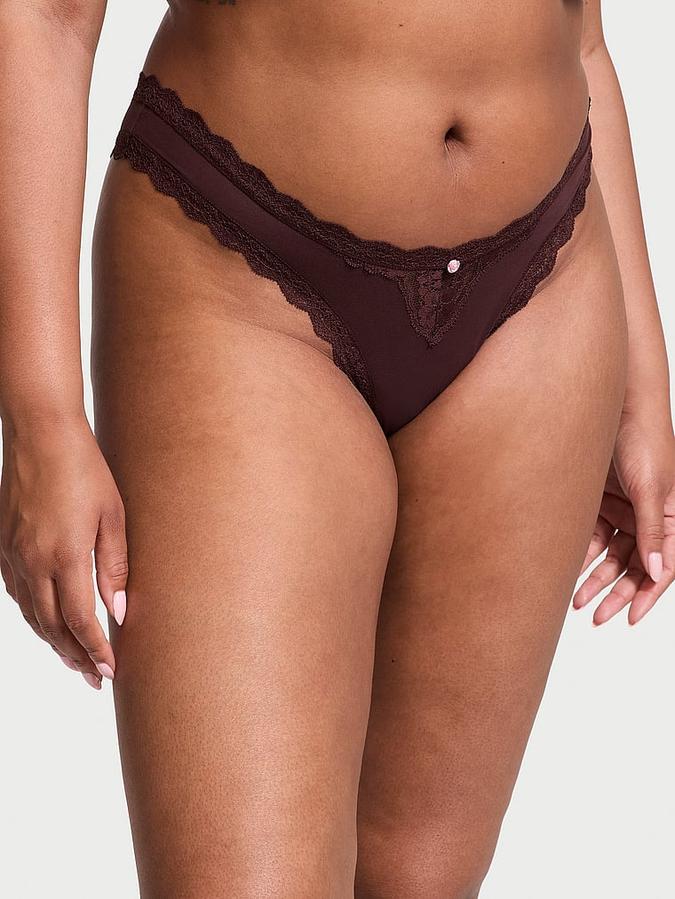 Lace-Trim Brazilian Panty
