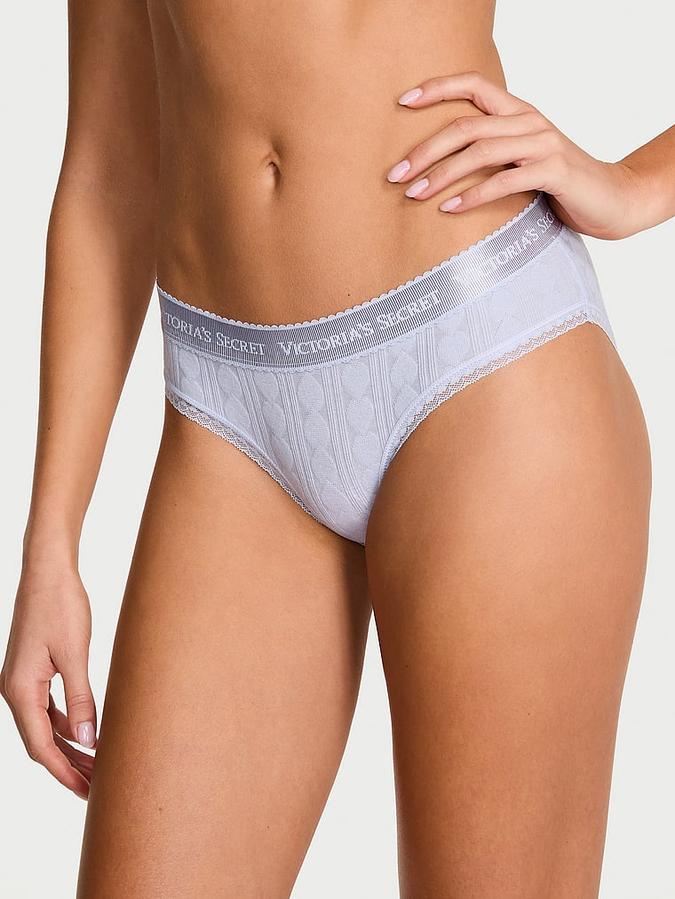 Logo Heart Pointelle Hiphugger Panty