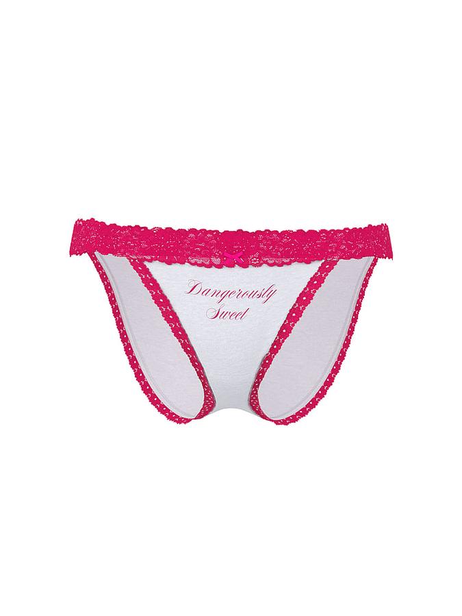 Cotton Lace-Trim Bikini Panty image number 2