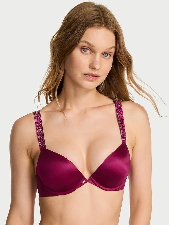 Logo Shine Strap Push-Up Bra