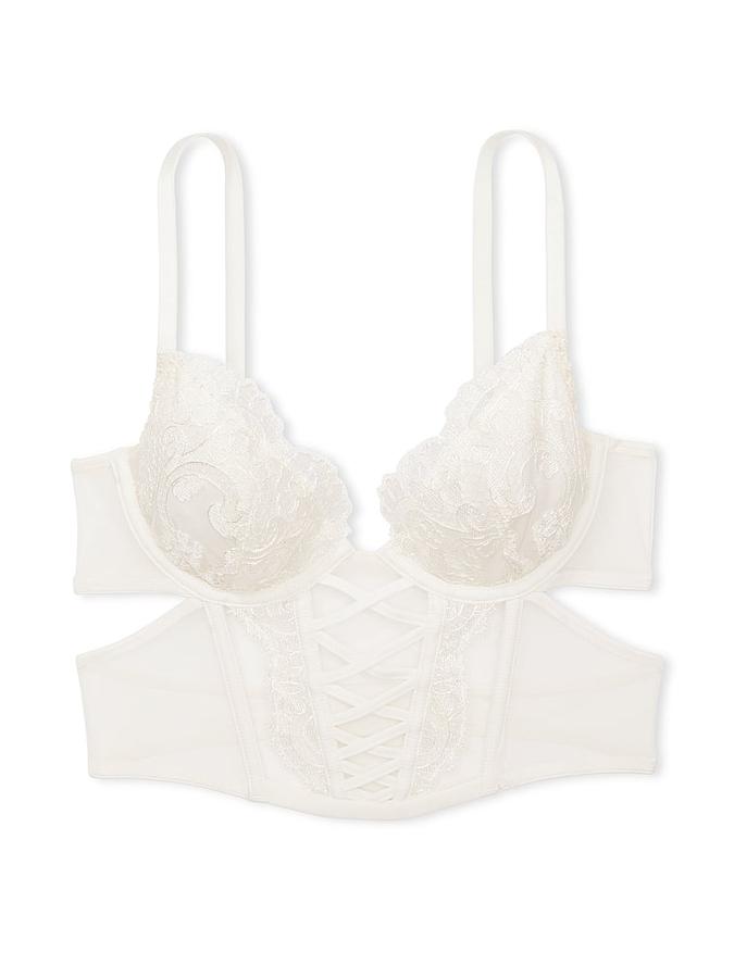美品OMMO BLOCKING KT BUSTIER SET Buy Boho Floral Embroidery Low-Cut Demi Corset Top Online - Style