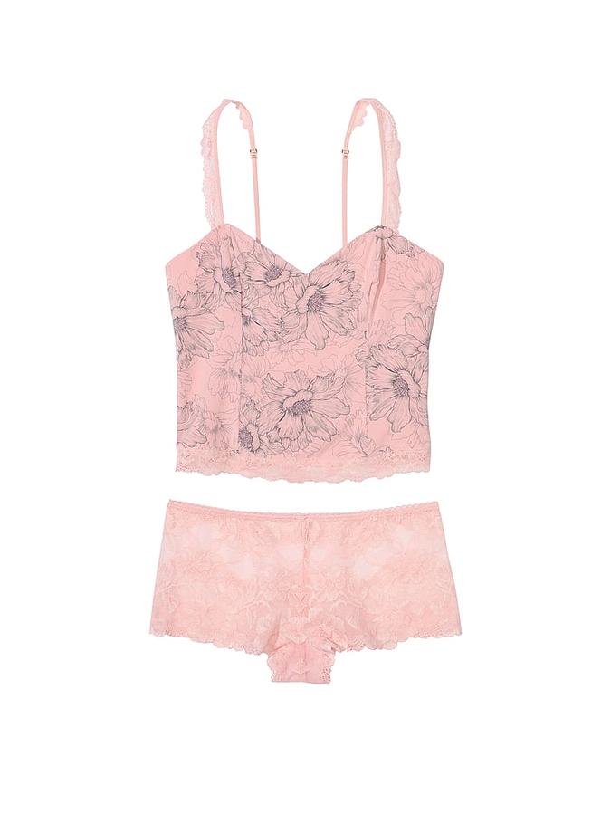 Modal & Lace Cropped Cami Set Modal & Lace Cropped Cami Set image number 2