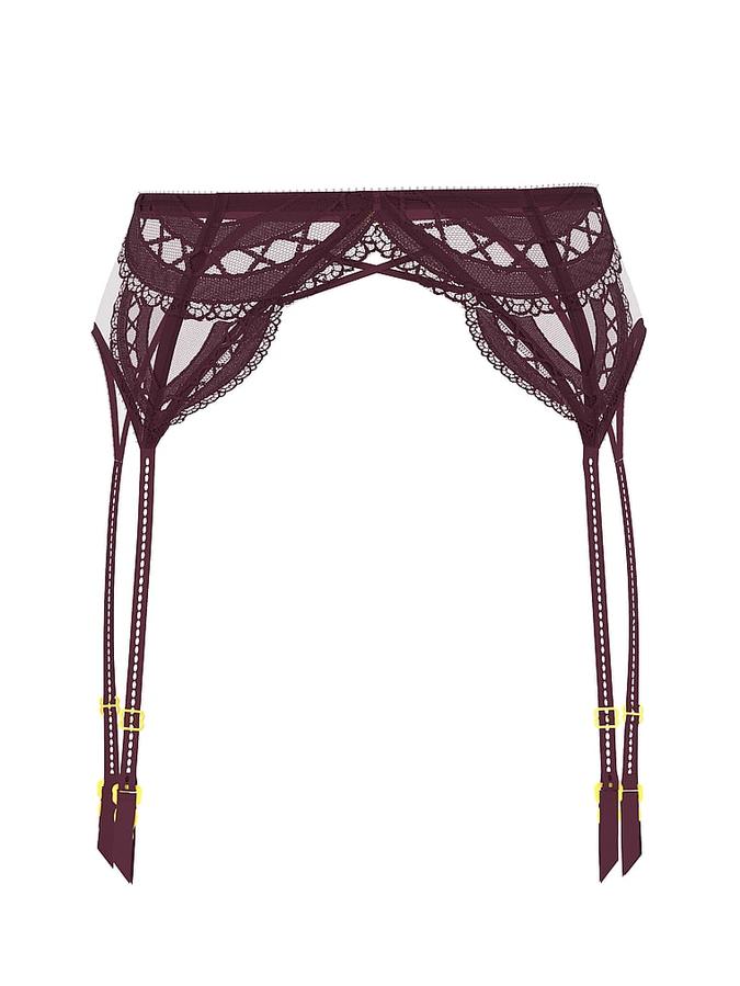 Laces Out Embroidery Garter Belt image number 2