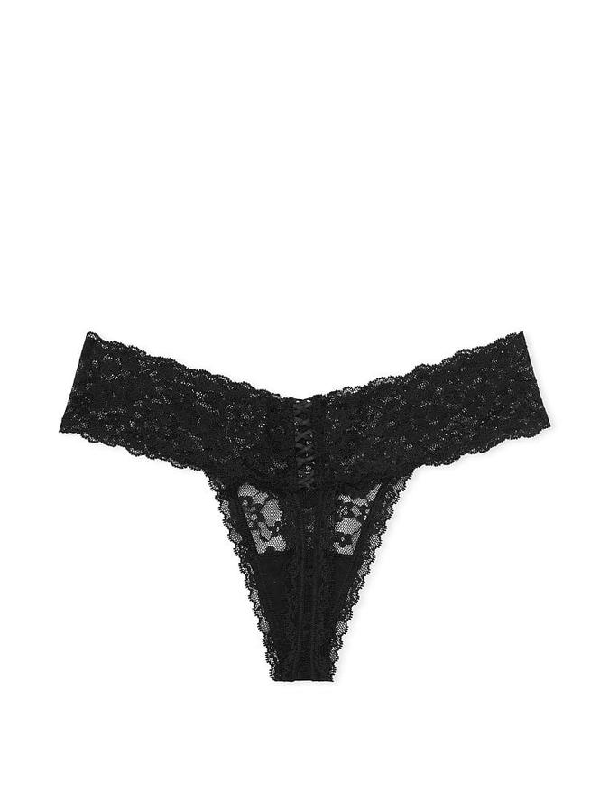 Posey Lace Lace-Up Thong Panty image number 2