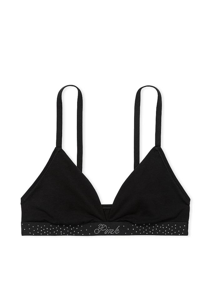 Logo Cotton Shine Triangle Bralette image number 2