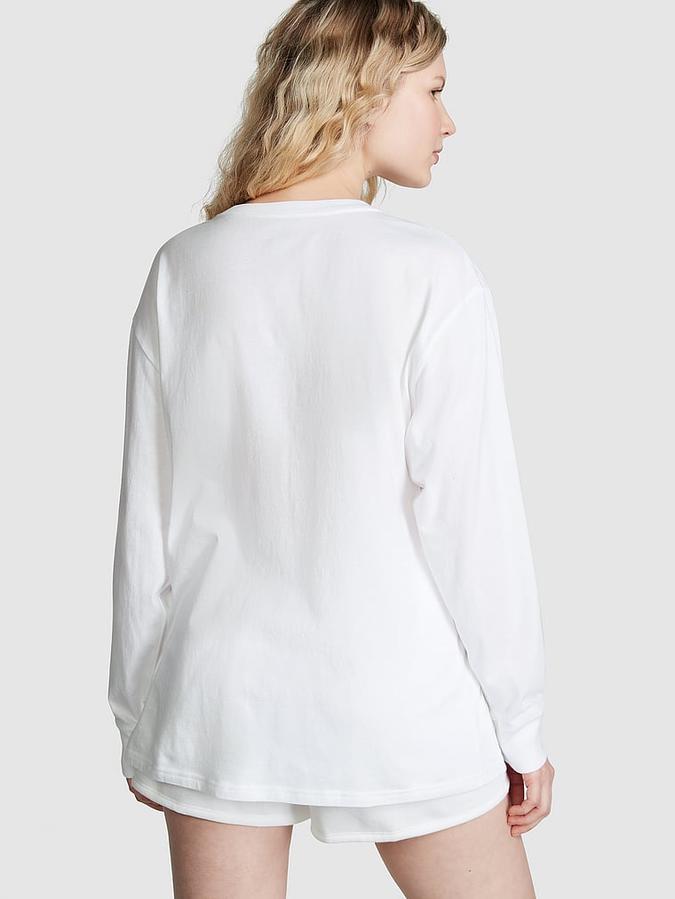 Oversized Long-Sleeve Campus Tee image number 1
