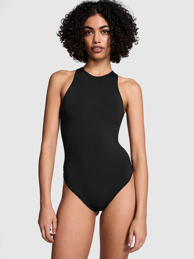 Buy Base Stretch High-Neck Bodysuit Online | Victoria
